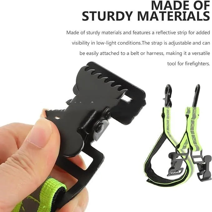 Fluorescent green metal buckle safety clip for industrial glove organisation
