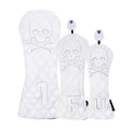 Black and white waterproof protective cover for golf club wooden poles