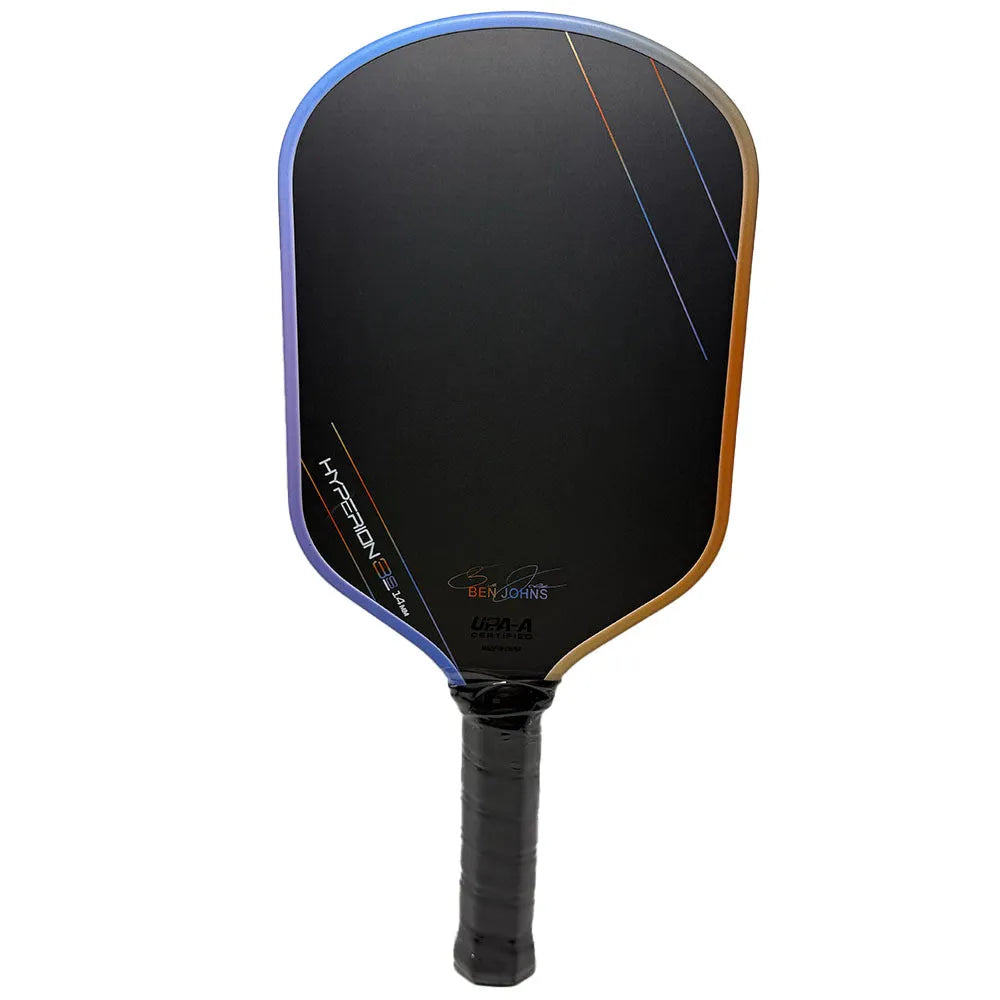 T700 carbon fibre pickleball racket with multicolour matte finish showing 418mm length