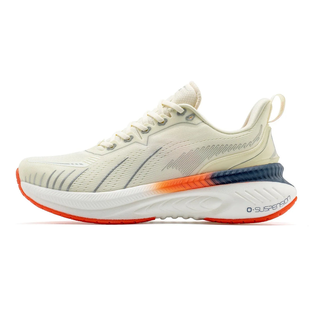 Low-top running shoes with striped pattern, available in multiple colours like black, red, and blue.