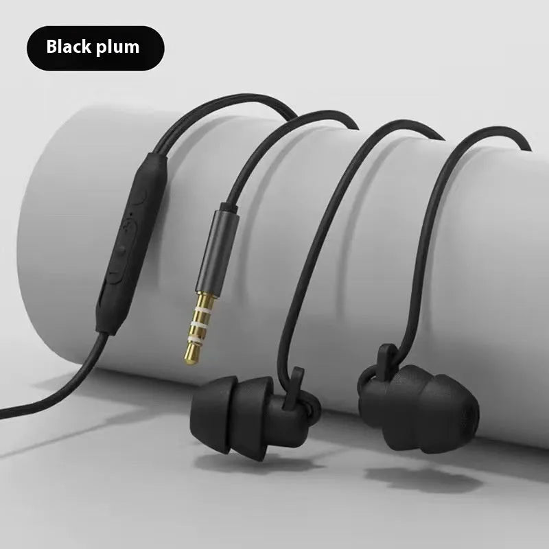 Second generation wired sleep headset with silicone earplugs and 1.2m TPE cable in multiple colours