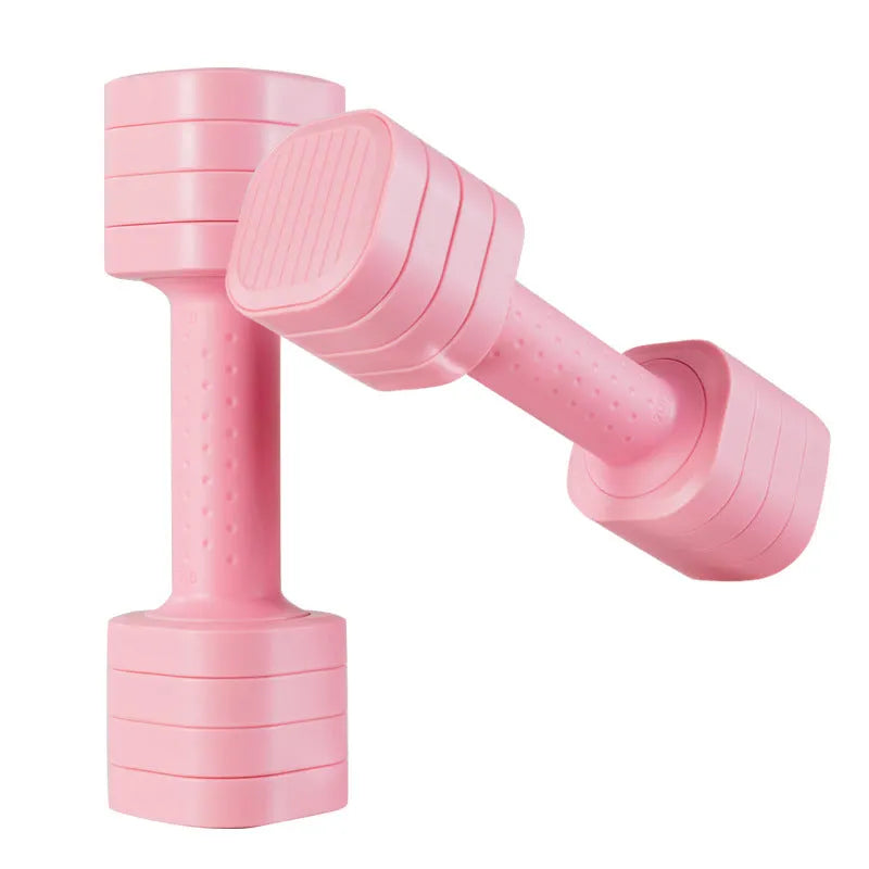 Women's detachable dumbbell set in four colour options with 5lb adjustable weights