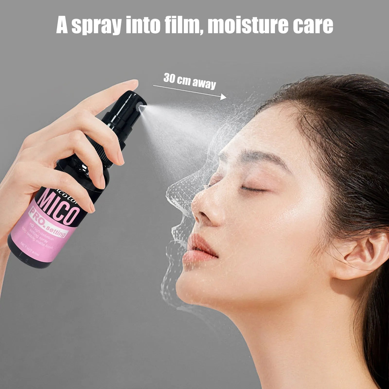 Makeup primer and setting spray two-in-one product with 45ml primer and 40ml sealer spray components