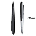 Digital recording pen with OLED display screen and zinc alloy construction in black or silver colours