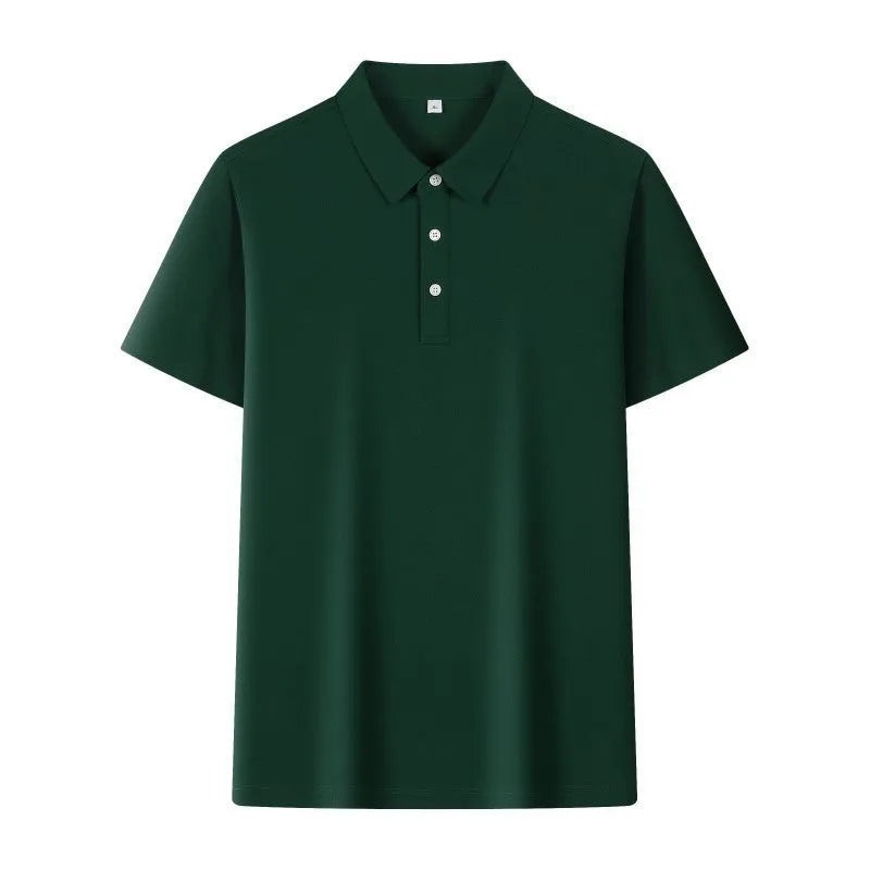 5A antibacterial Solona polo shirt cool feeling solid colour short sleeve cotton work top in black