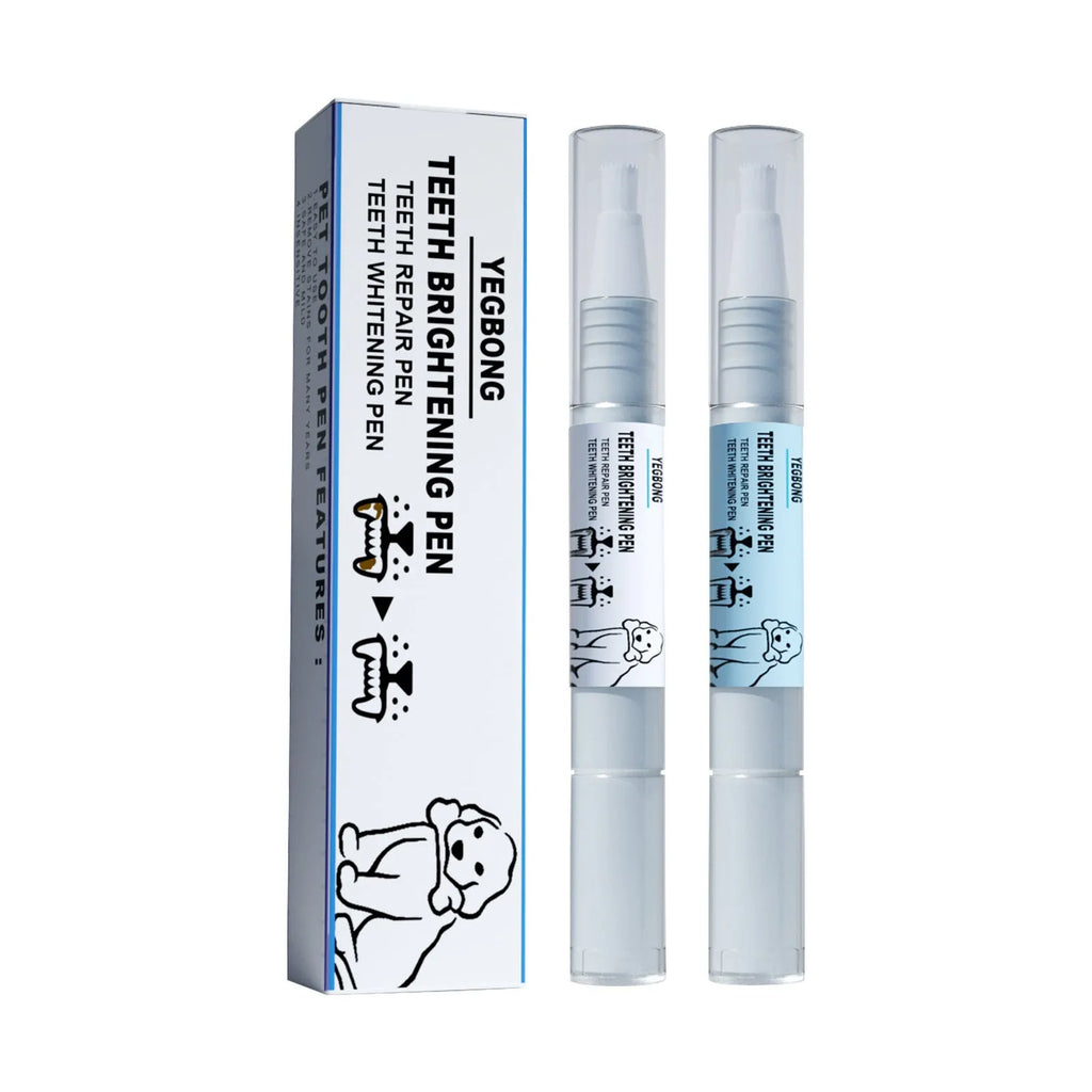 Yegbong pet teeth whitening pen with dental brush applicator for dogs and cats.