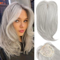 Women's high temperature fibre wig piece in Natural Black colour for hair supplement