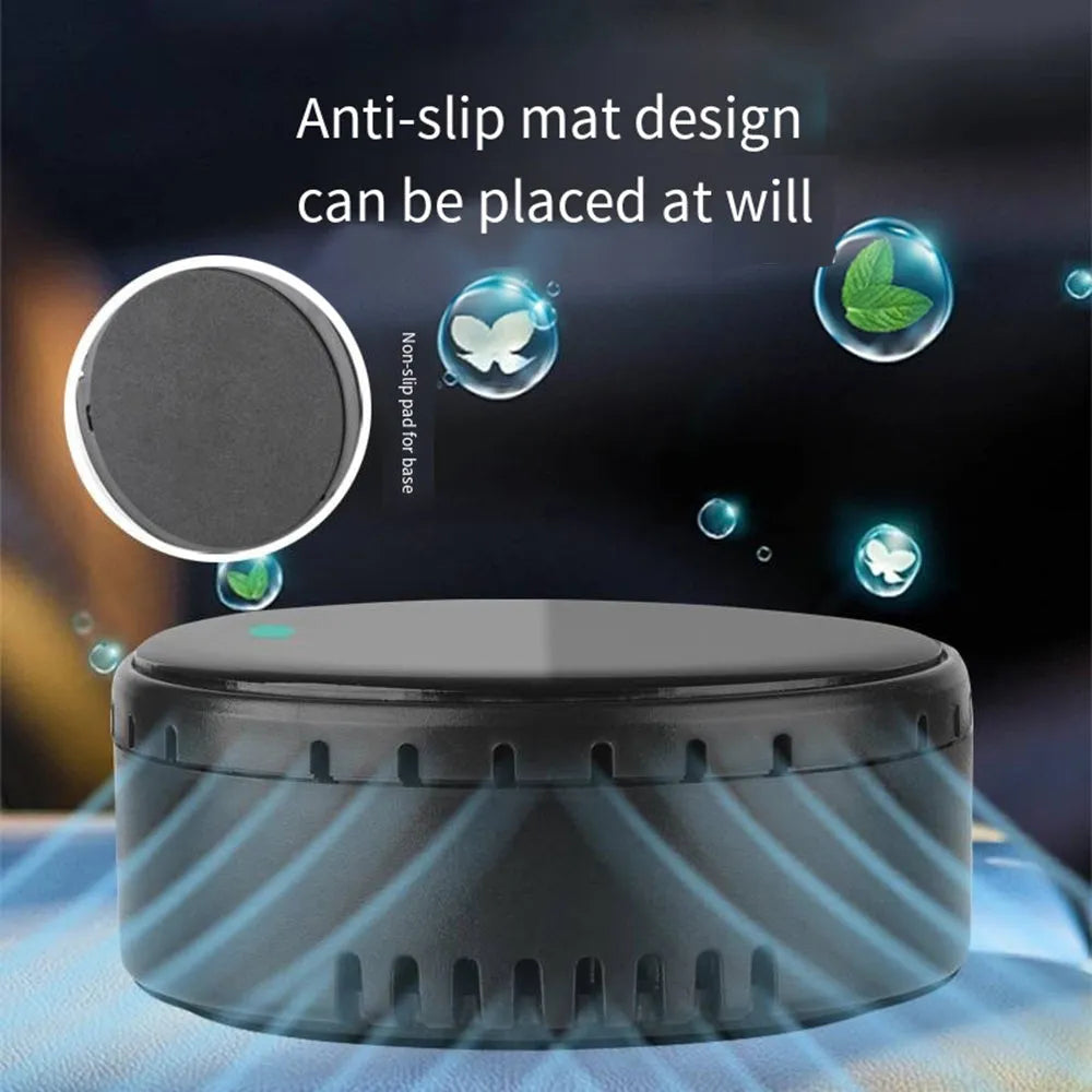 Solar-powered car air humidifier mounted on vehicle air conditioning vent