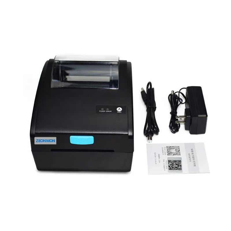 White Bluetooth thermal label printer with compact 200mm design for shipping and barcode labels