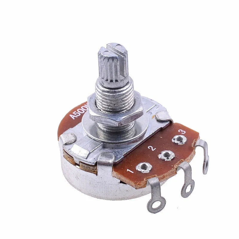 Metal electric guitar potentiometer knob for volume and tone controls