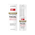 30g tube of lightweight facial sunscreen with hyaluronic acid and vitamin E.