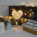 Rattan LED decorative lamp with copper wire in love, star or moon designs