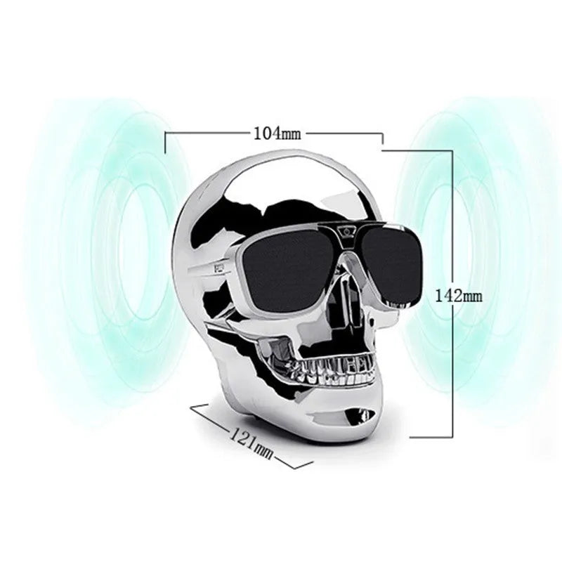 Limited edition skull-shaped wireless Bluetooth speaker in selected colour