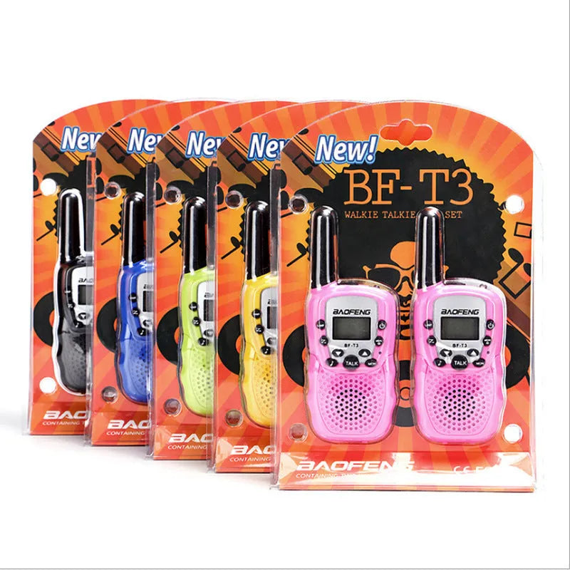 Pair of children's walkie talkies handheld radios in multiple colour options