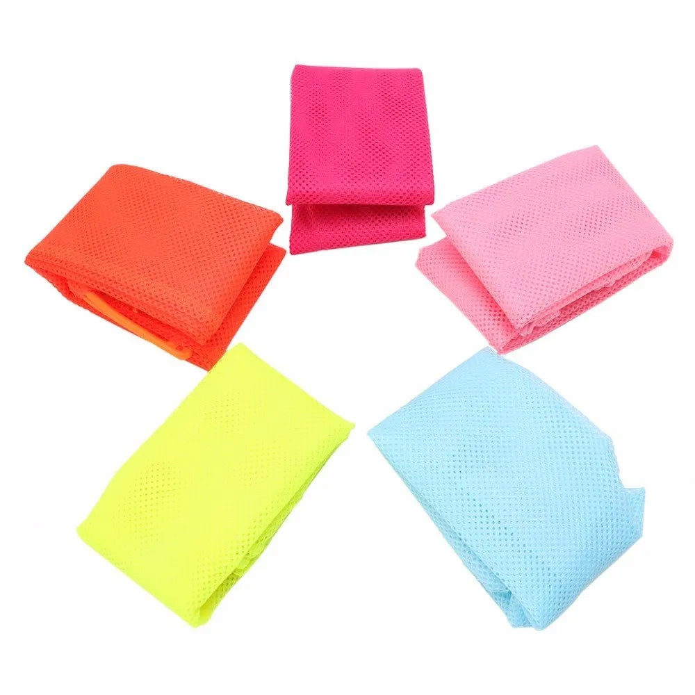 Soft polyester mesh cat grooming bag with front zipper, lightweight design, available in blue, orange, pink, rose red, yellow