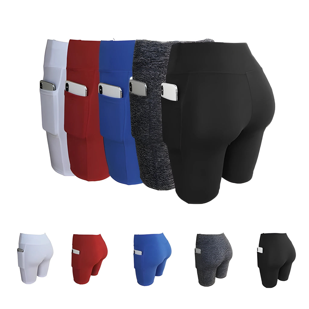 Printed yoga leggings for women in polyester-spandex blend, available in black blue grey red white sizes S to XL