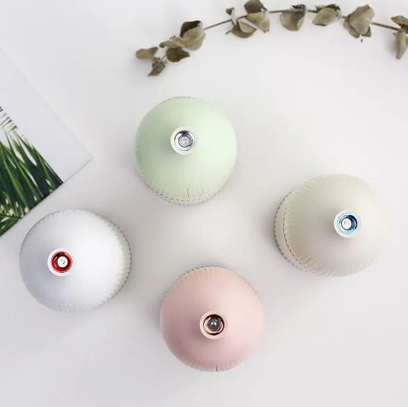 White square ultrasonic essential oil diffuser and humidifier with LED light and USB port