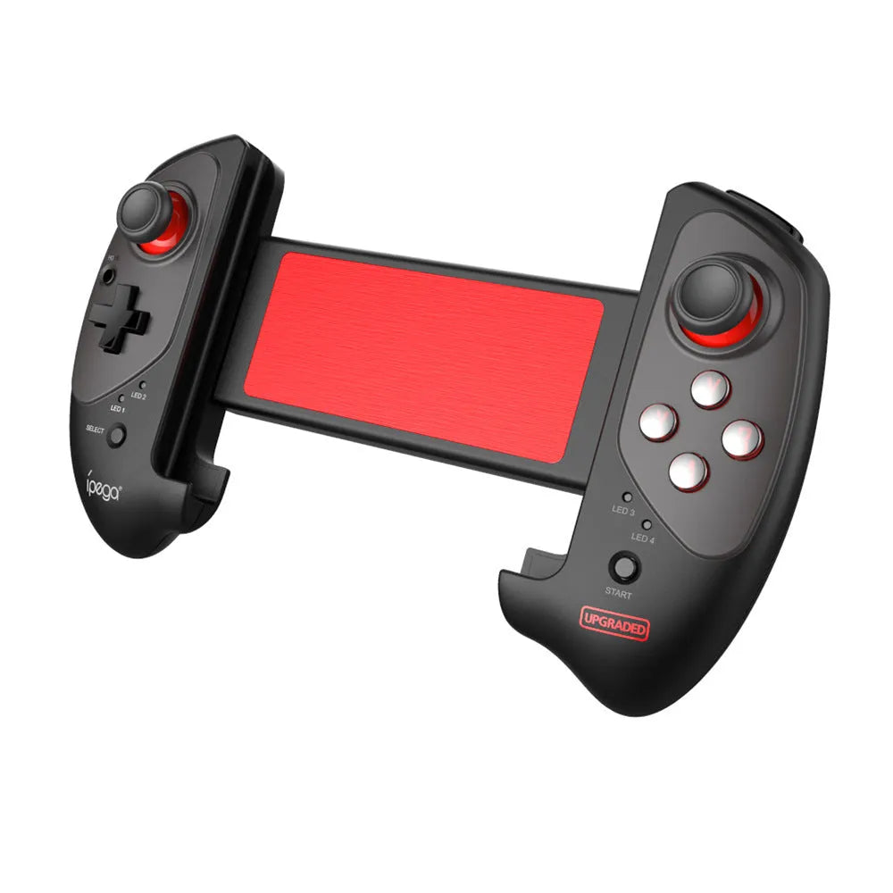 Red telescopic gamepad controller with USB cable for Android iOS PC gaming