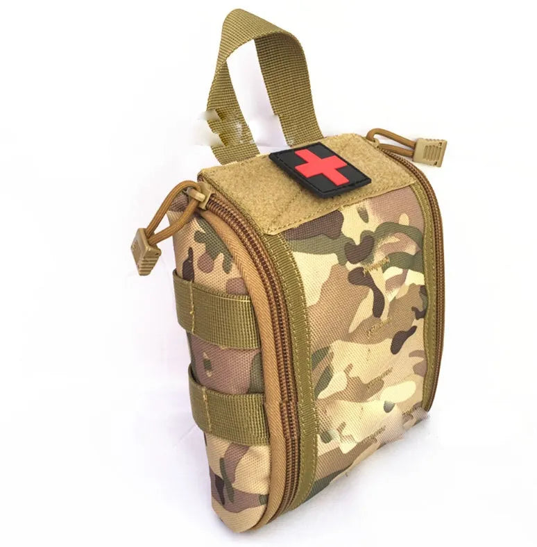 Tactical medical first aid kit for outdoor camping, shown in one of five colour options.