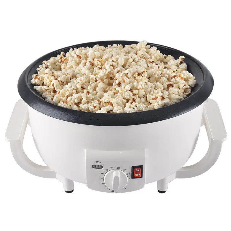 White coffee bean roasting machine with 750g capacity and 225mm base