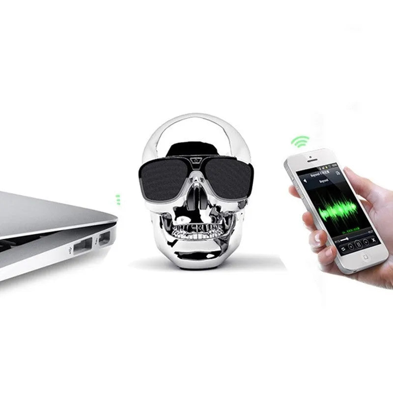 Limited edition skull-shaped wireless Bluetooth speaker in selected colour