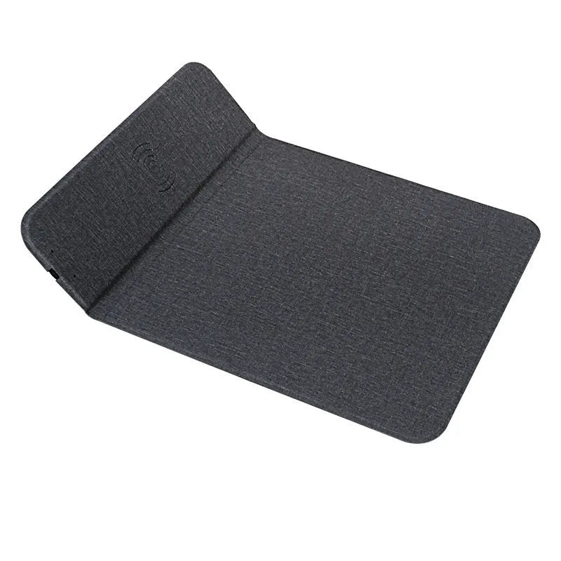 Foldable cloth phone holder wireless charging pad for smartphones on a desk