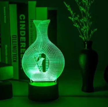 3D acrylic and ABS LED night light with seven colour options and touch control