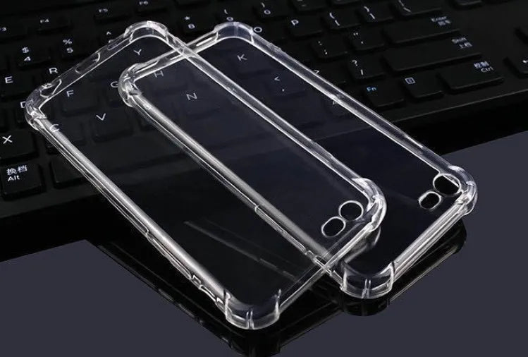 Transparent TPU iPhone case showing compatibility with multiple iPhone models