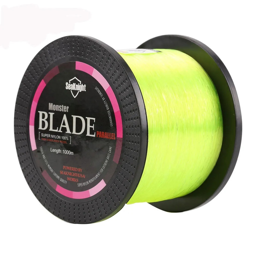 Roll of Seaknight1000 M nylon fishing line available in multiple colours and diameters from 0.4mm to 8.0mm.