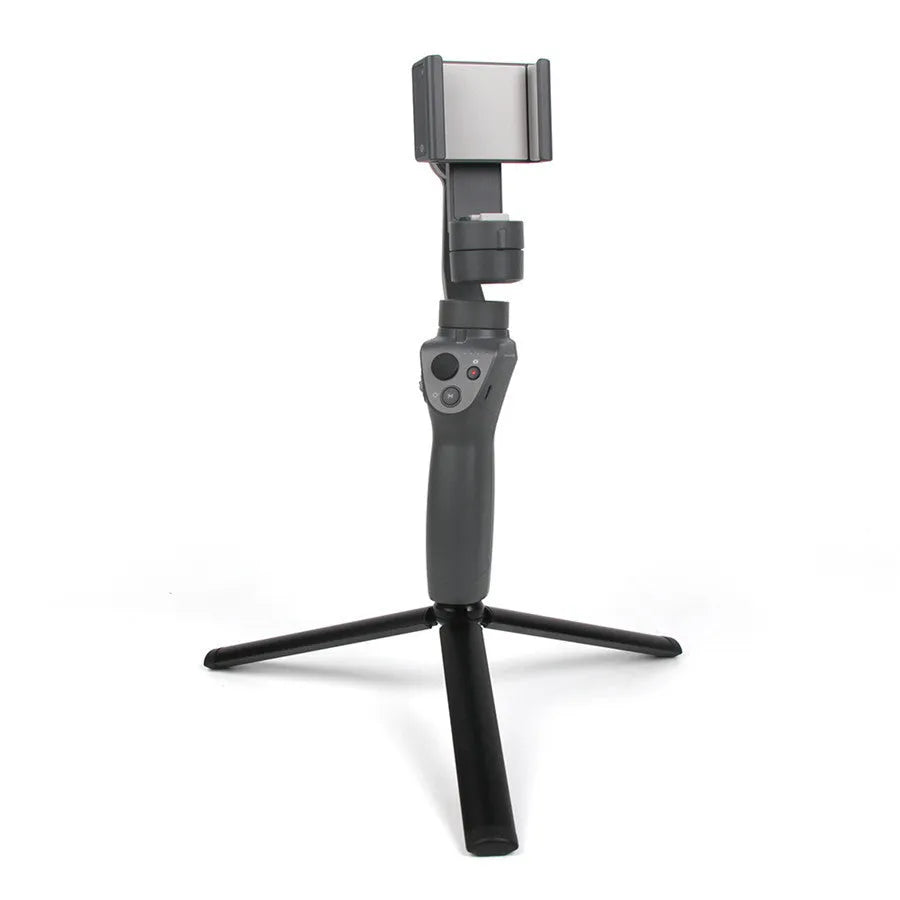 Black aluminum alloy PTZ mobile phone tripod stabilizer compatible with Apple iPhone for handheld photography