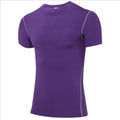 Sport Shirt for Men Quick-Drying Cotton Fabric Venting Performance Top Four-Needle Six-Thread Construction Close-Fitting Athletic Top Available in Black Blue Green Grey Purple Red White Sizes XS to 3XL