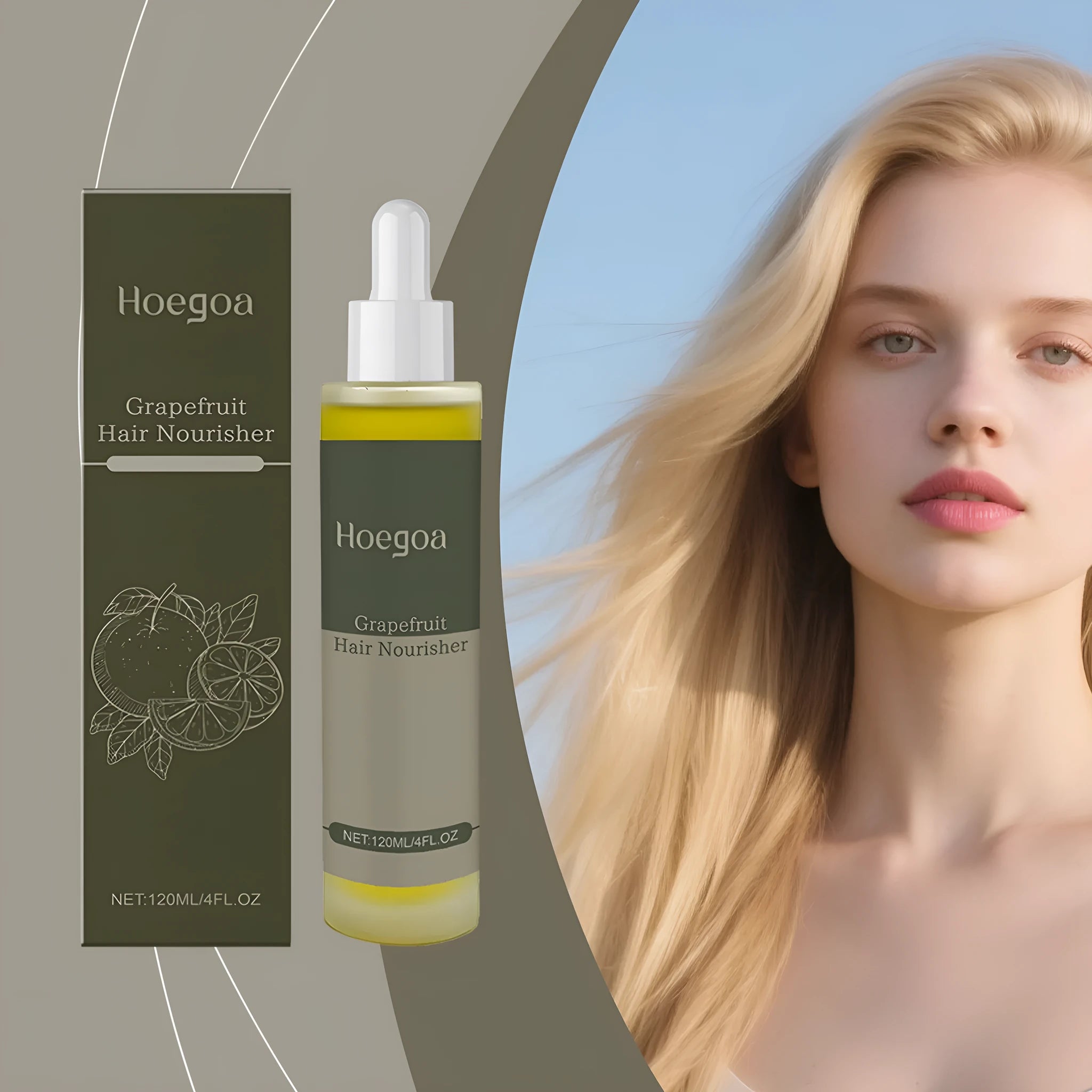 120ml grapefruit hair conditioner bottle with botanical oils and vitamin E