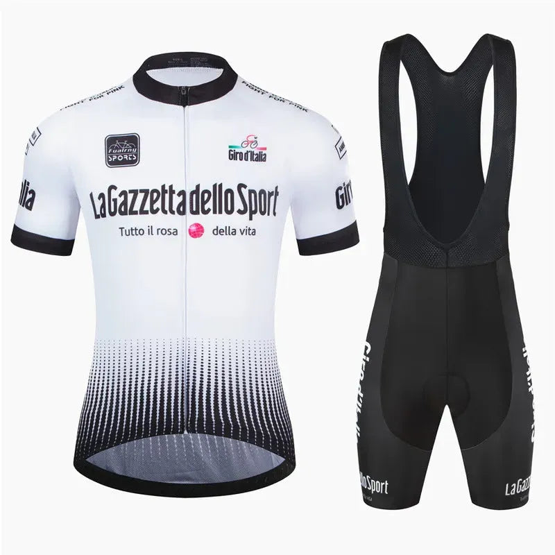 Short sleeve cycling jersey in quick-dry polyester fabric for summer road biking