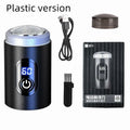 Black portable USB rechargeable shaver with brushless motor and LED display