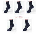 Men's bamboo fibre business socks in five neutral colours showing small square pattern