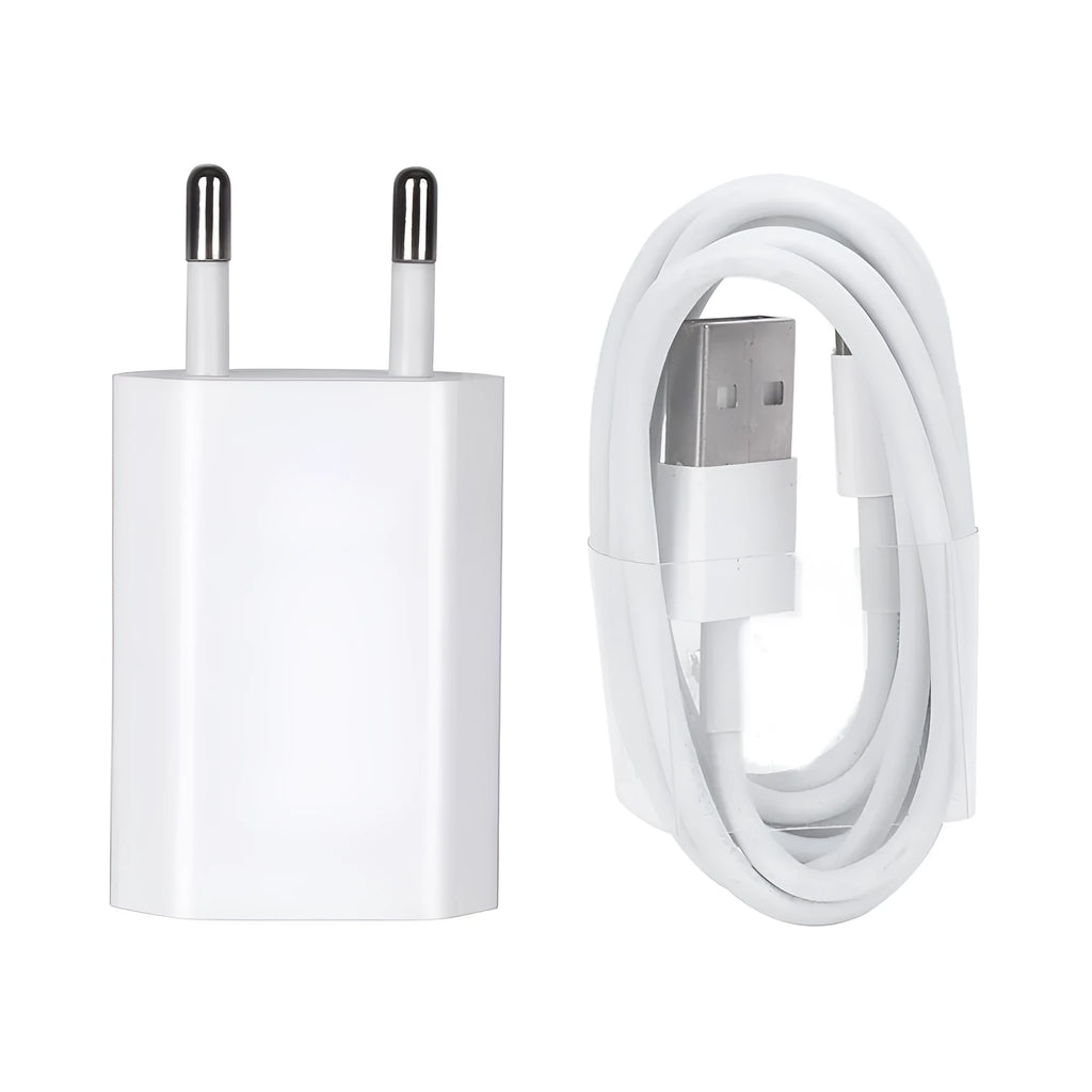5V2A USB travel charger and cable for iPhone and iPad models