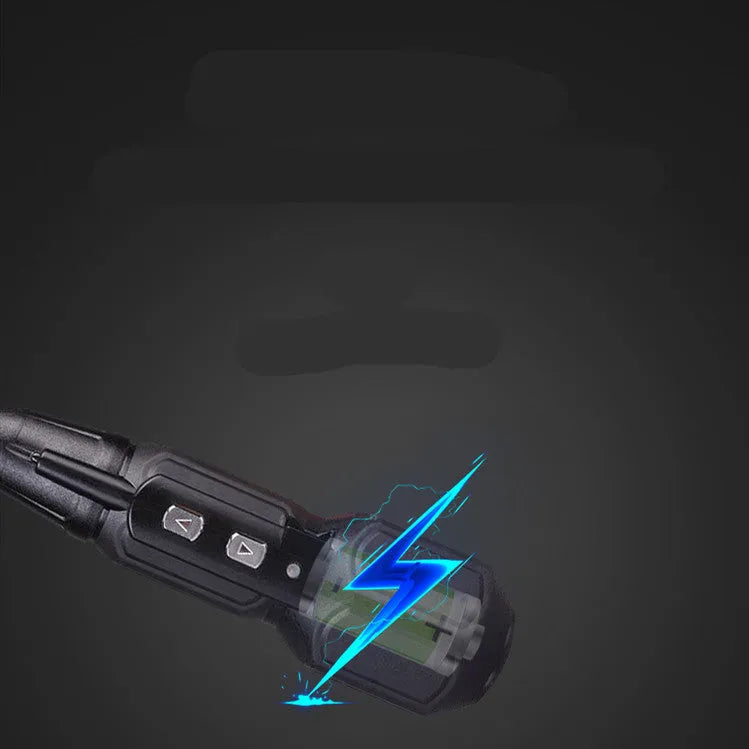 Alloy steel electric screwdriver with straight handle in black or blue colour, 36V rechargeable battery