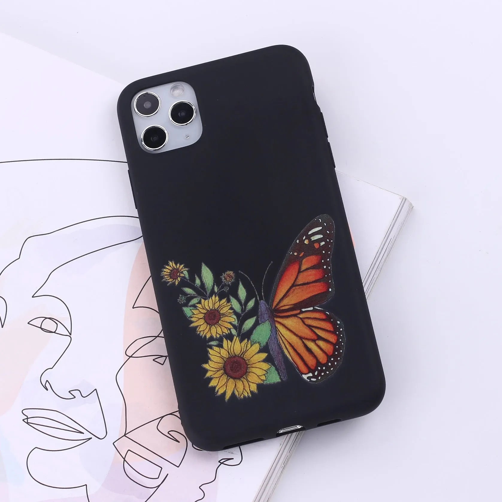 TPU back cover phone case for iPhone in one of fourteen available painted colours.