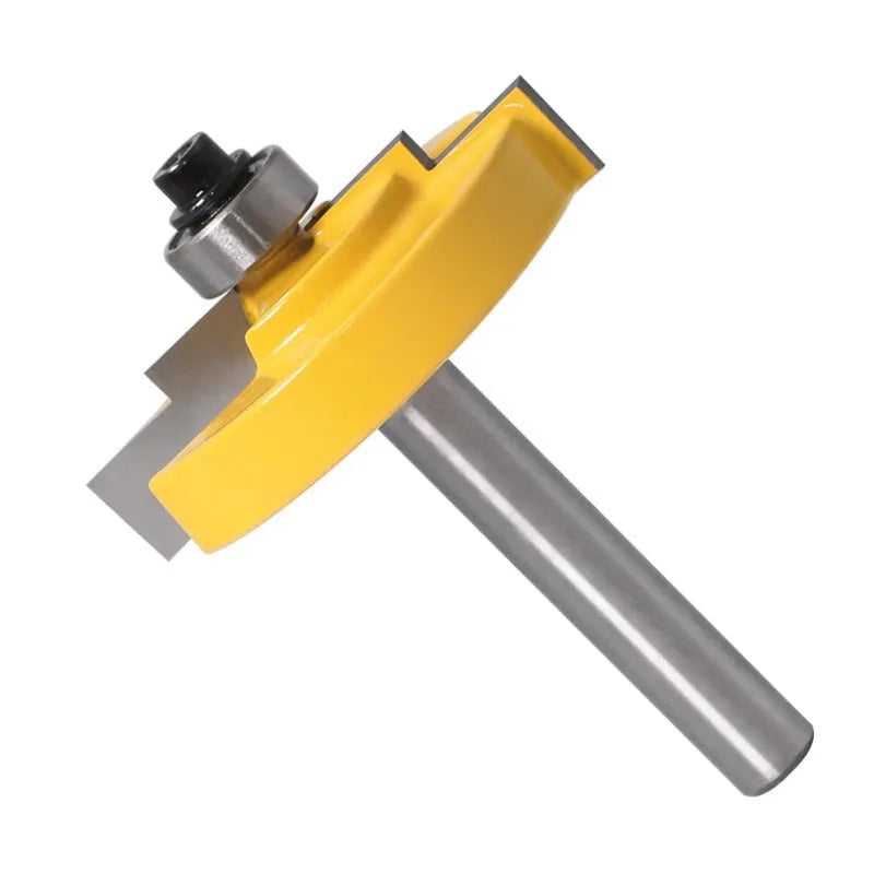 Carbide woodworking step cutter for window and door frames with 8mm shank and 47.62mm cutting diameter