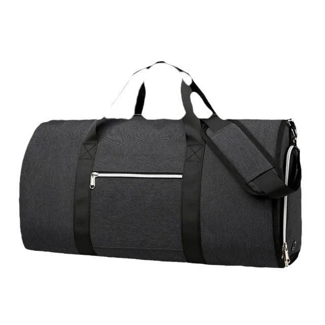 Oxford cloth multi-purpose storage bag in grey colour showing compartments and durable fabric texture.