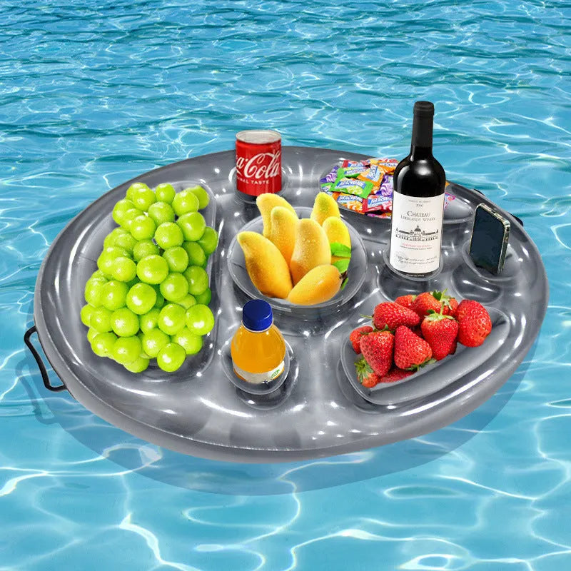 PVC inflatable ice bar with cup holders and yellow ice bucket for outdoor parties