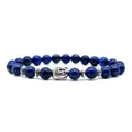Handmade Tiger Eye bracelet with 19mm Buddha head bead on wrist
