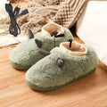 USB electric heating slippers in velvet, showing black, grey, matcha green, and taro colour options.
