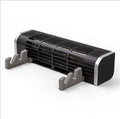 Black notebook cooling pad with dual fans and USB cable, optional support stand version