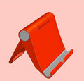 Folding tablet stand with multi-angle adjustment for phones and tablets