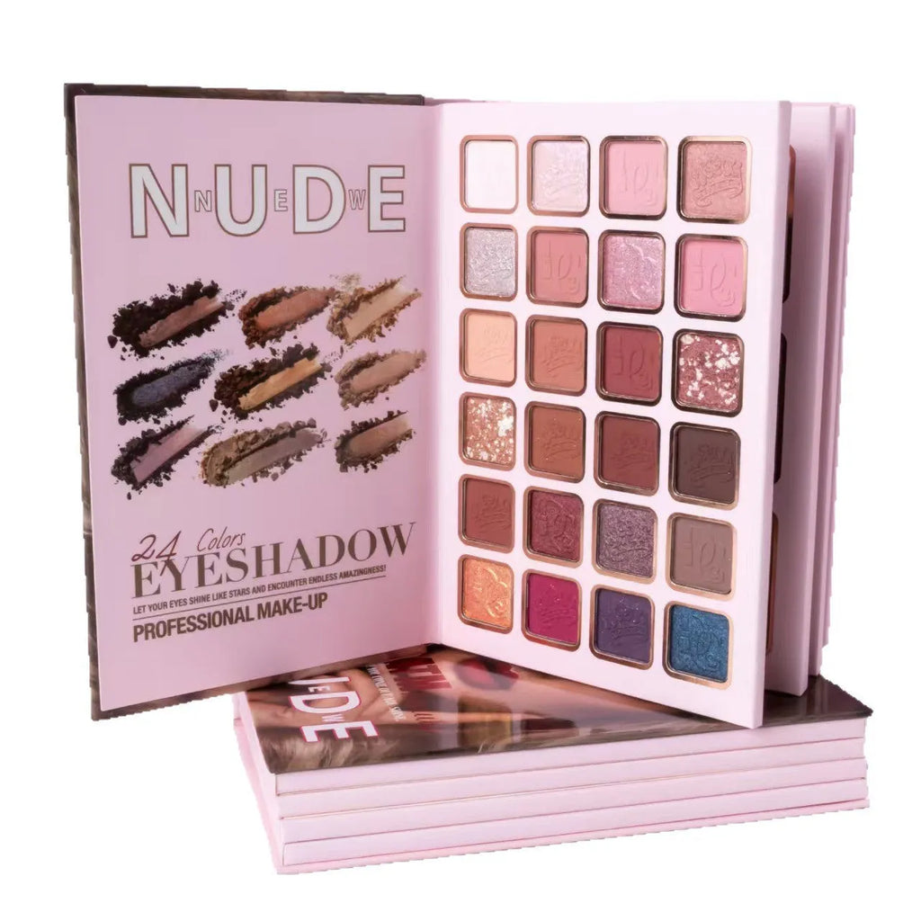 Multifunctional eye shadow plate with matte and shimmer blush and highlight integrated makeup set U137A