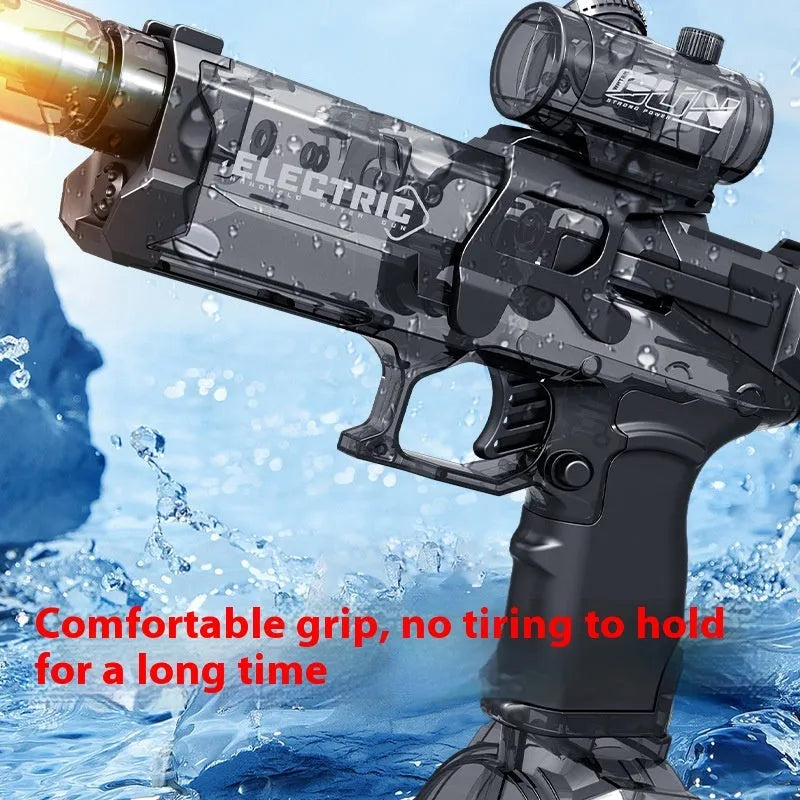 Fire Rat electric water pistol with cool light in blue and black colours