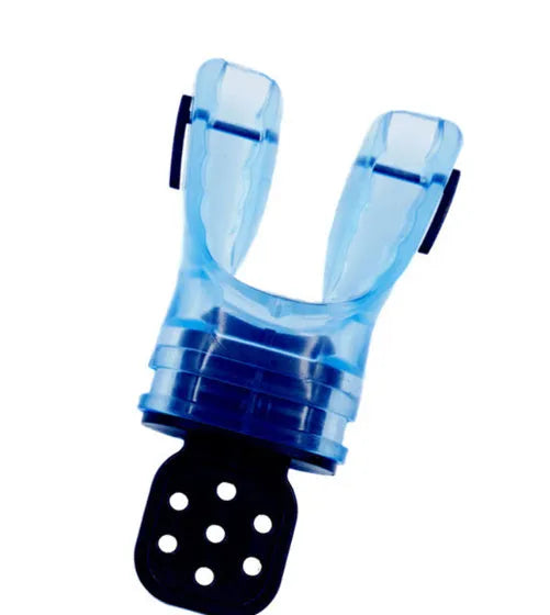 110mm edible silicone diving mouthpiece in multiple colour options including black, white, blue and transparent
