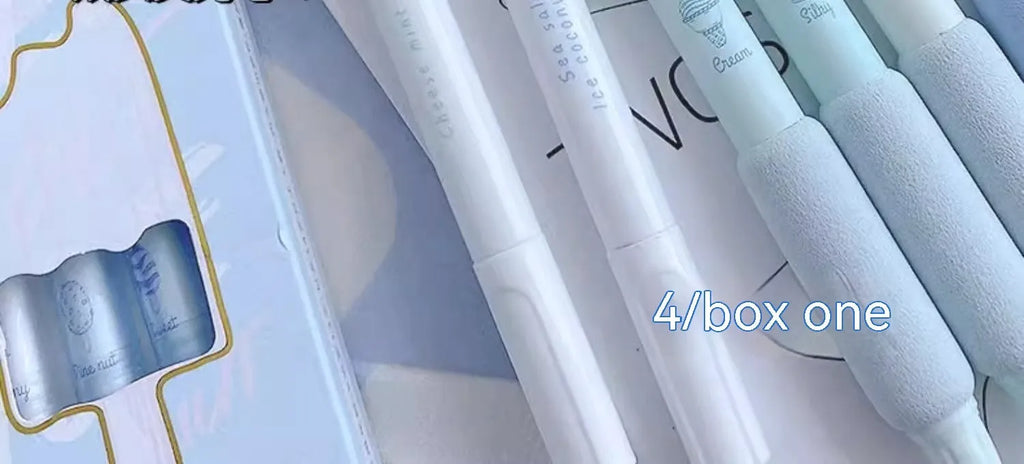 Learning calligraphy pen with double-headed fluorescent sponge press and plastic shell