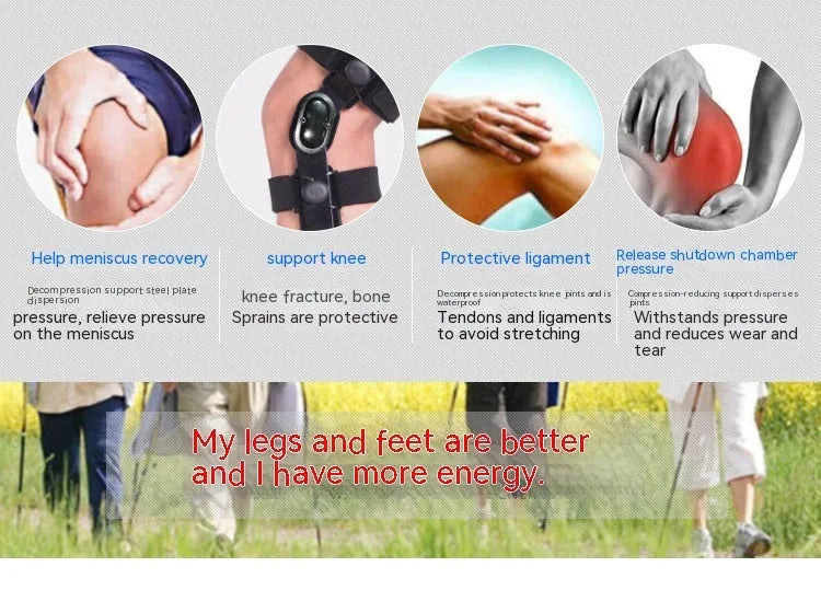 Black anterior ligament knee pad with plastic hinge components and sponge padding